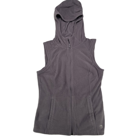 Mountain Hardwear Jackets & Blazers - Mountain Hardwear Purple/Gray Fleece Hooded Vest Women's Size S P